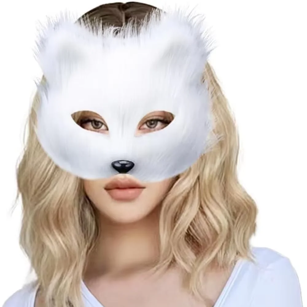 

Halloween Animal Cosplay Fox Shape Half Face Eye Mask Sexy Cat Animal Mask Christmas Carnival Party Roleplay Costume Props