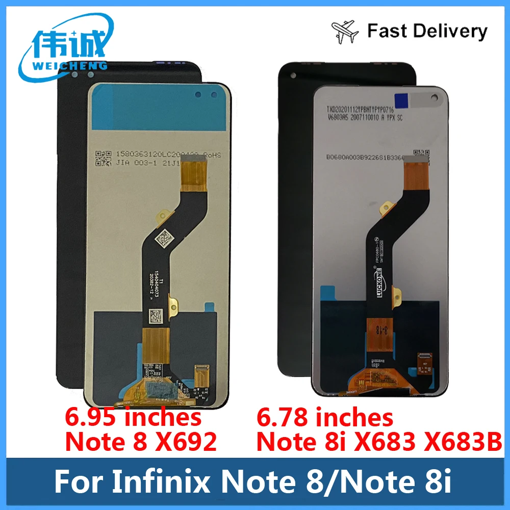 

Tested 6.95 LCD For Infinix Note 8 X692 LCD Display Screen Touch Panel Digitizer For Infinix Note 8i X683 X683B LCD Sensor Parts