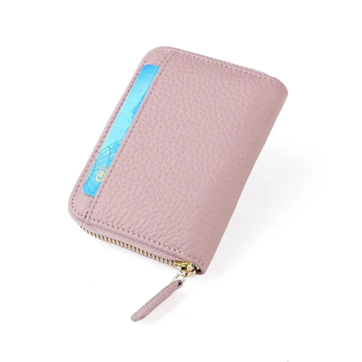 Новый держатель для карт из натуральной кожи, женский усовершенствованный держатель для нескольких карт, мужская сумка для удостоверения личности из воловьей кожи с защитой от размагничивания