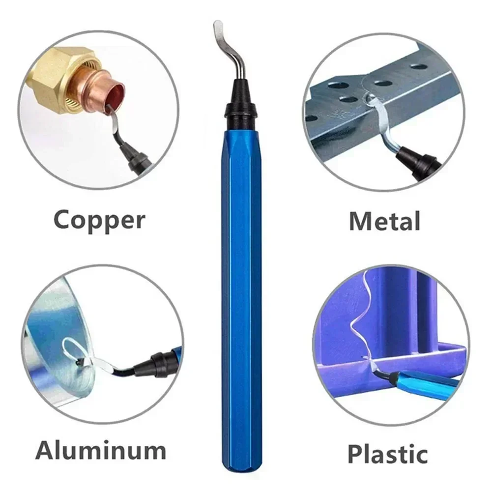 ซ่อม RB1000ลบคมแบบโรตารี่ชุดกล่องเครื่องมือด้วยเครื่องถอดใบมีดสำหรับพลาสติกทองแดงเครื่องมือมือน้ำเงินที่เล็มด้ามจับอลูมิเนียม