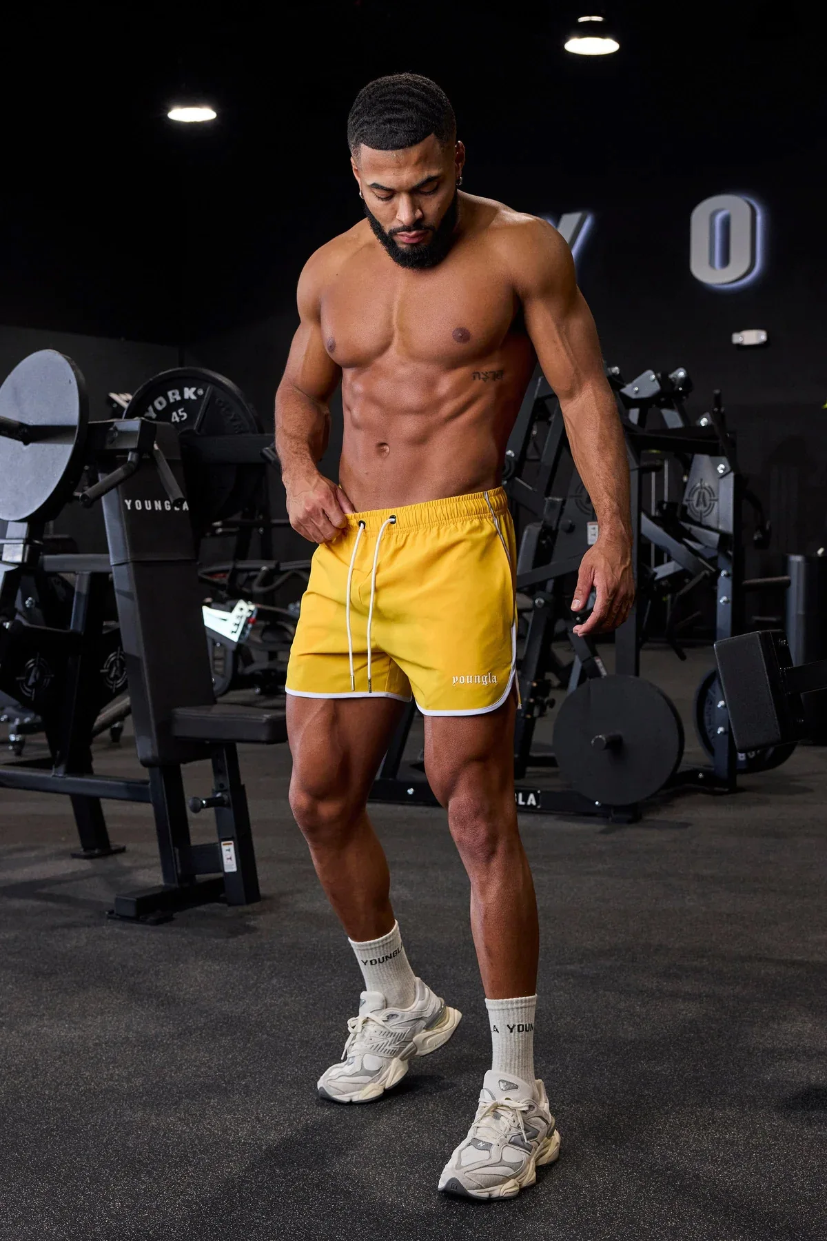 

YOUNG LA американские модные брендовые новые мужские шорты летние беговые спортивные повседневные пляжные брюки для бега на открытом воздухе