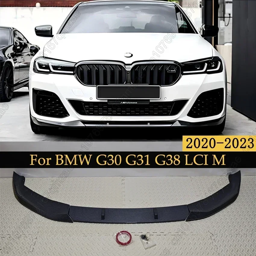 

3PCS Front Bumper Lip Spoiler For Bmw 5 Series G30 G31 G38 LCI M 520i 520d 530i 530d M550i 2020-2023 FD Style Splitter Diffuser