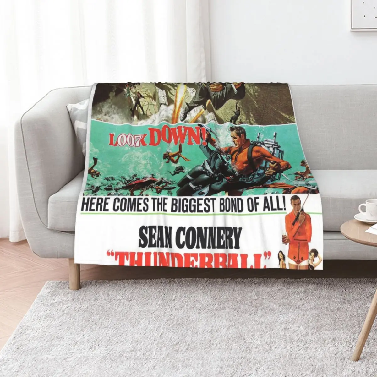 Up Down Out Thunderballs Throw Blanket valentine gift ideas Comforter Hairy For Decorative Sofa Moving warm for winter Blankets