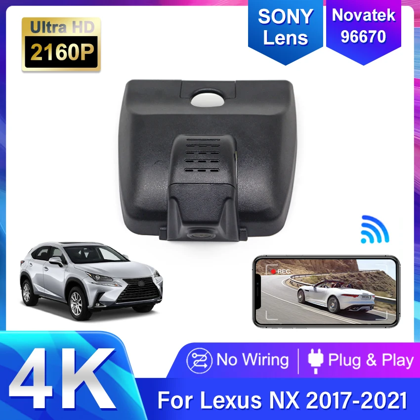 4K Dash Cam Camera 2160P Car Dvr Recorder For Lexus NX 300 200t for Lexus NX 200 for Lexus NX 300h for Lexus NX AZ10 2017-2021