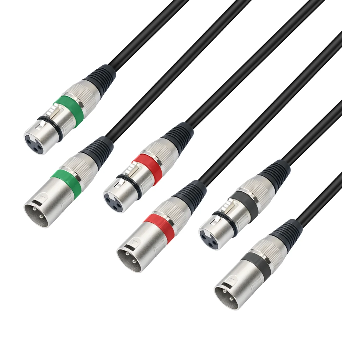 

M20K 10PCS DMX512 XLR Cable Male to Female Audio Cable 3 Pin DMX Cable for Microphone Mixer Amplifier 1.5m