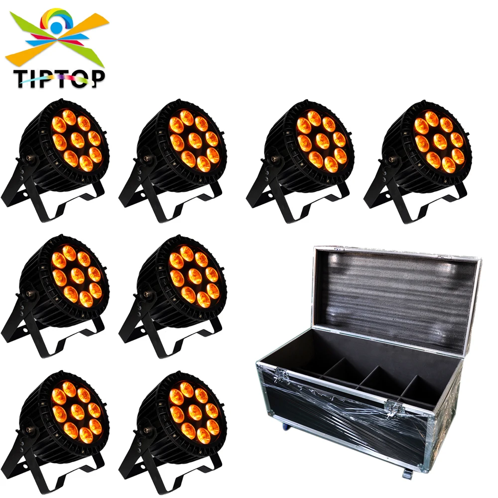 

TIPTOP Flight Case 8in1 + 8XLOT High Power 150W Waterproof 9 RGBWA UV 6in1 18W Professional Led Par Light Manufacturer 100V-240V