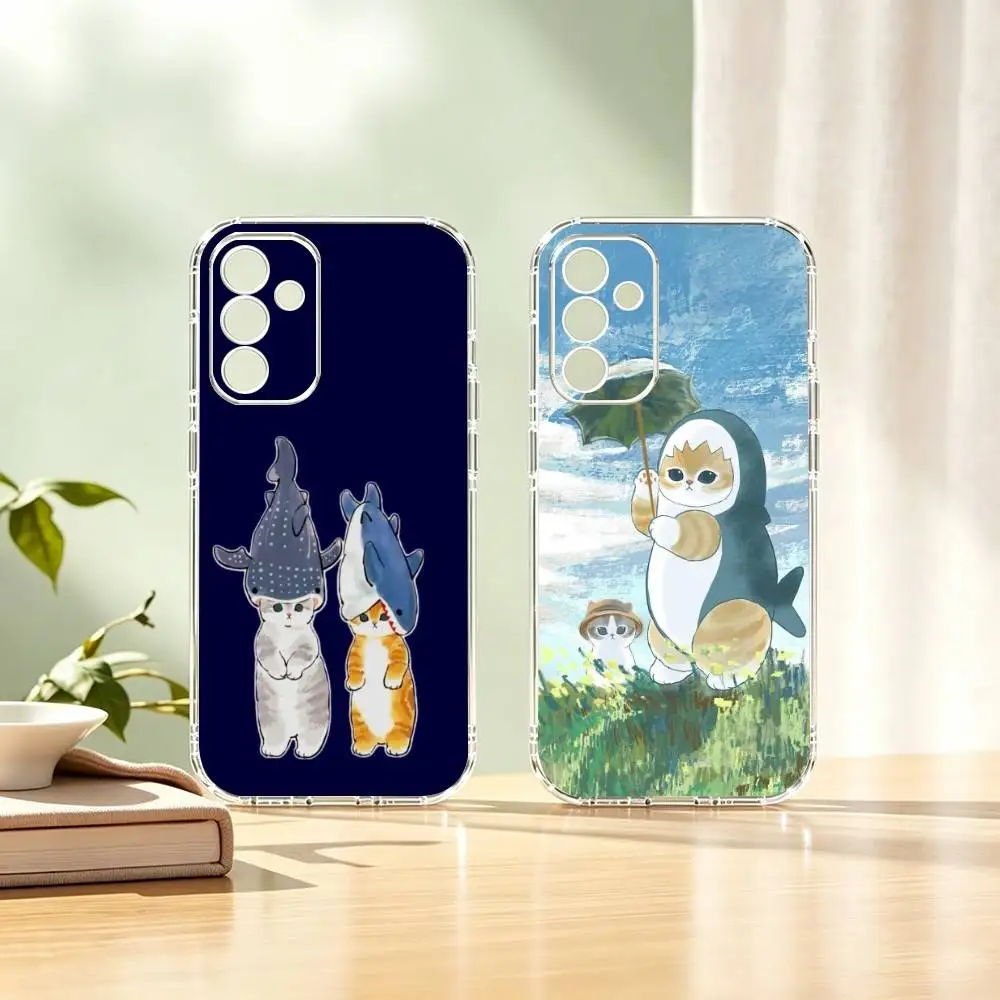 Cute M-mofusand Cat  gift Phone Case For SamsungA10,12,20,21S,30,31,40,50,51,52,70,71 Transparent Cover