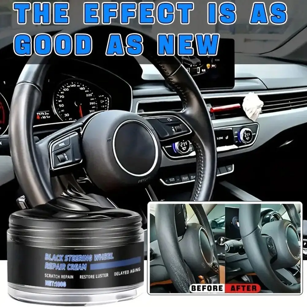 

Car Steering Wheel Repair Paste Restores Black Gloss, Application Tools Cracking, Easy Plastic-Like Removes Finish, Peeling Z5U9