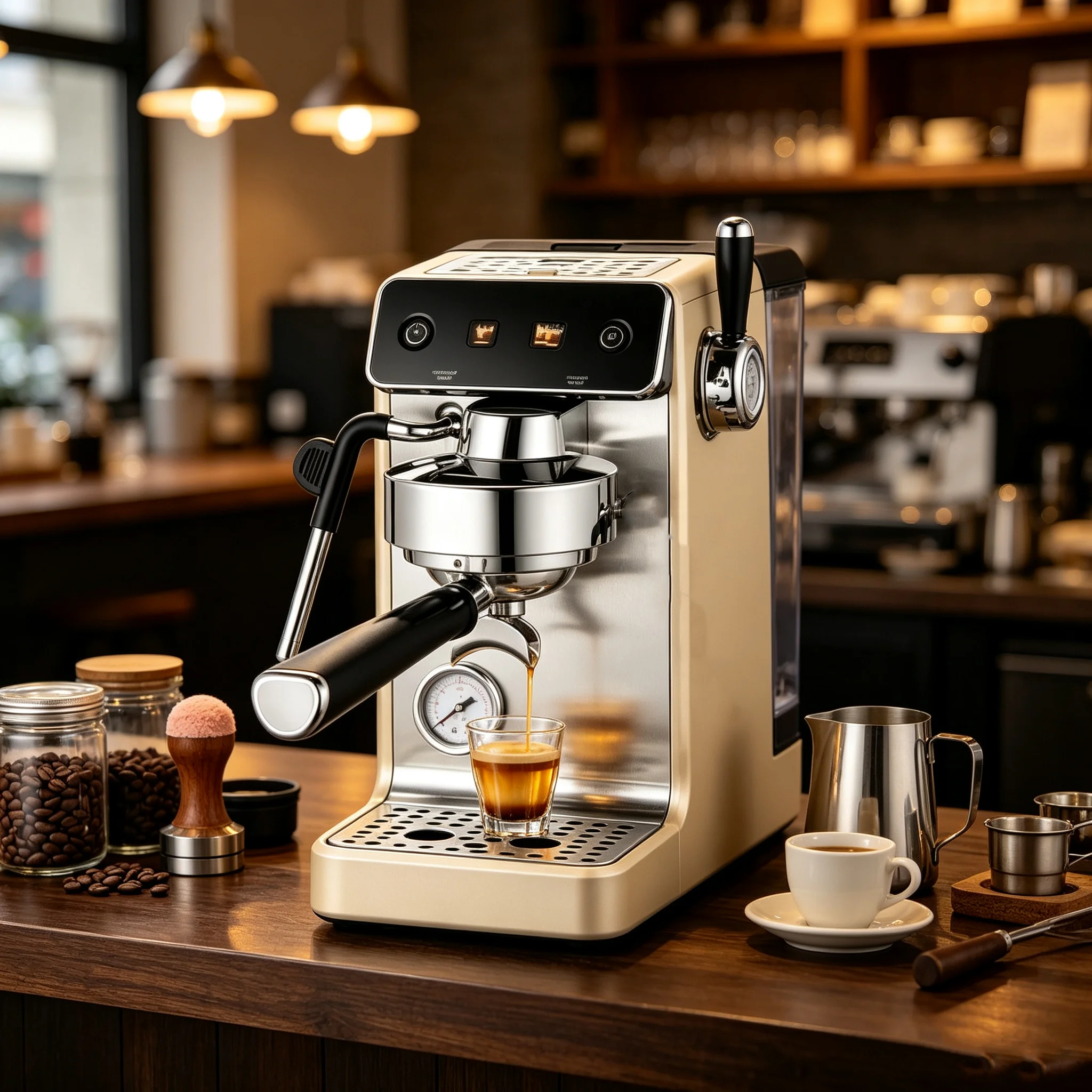 Stainless Steel Commercial Sem - đánh giá và giá Espresso Machine Semi Auto