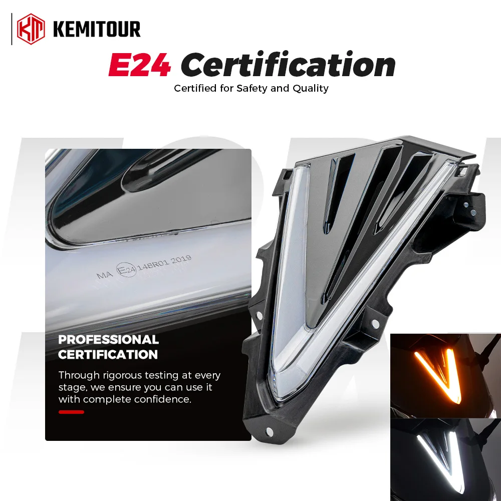 TMAX 530 2016 Leichte V-förmige Lampe mit E-MARK-Zulassung, TMAX 530 2015 Blinklicht, wasserdicht, für YAMAHA TMAX530 XP530 2015 2016