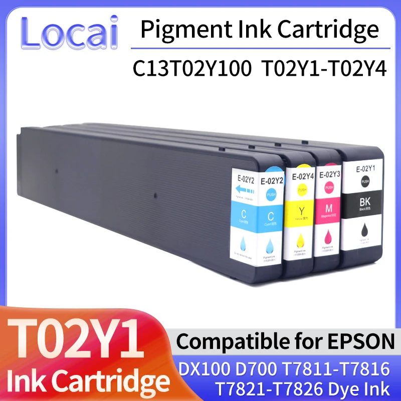 

C13T02Y100 T02Y1 T02Y2 T02Y3 Inkjet Ink Cartridge Compatible for Epson 02Y WF-C21000 D4TW C21000c C21000a Printer Pigment Ink
