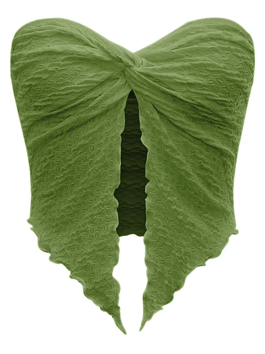 قمم المرأة مكشكش قبالة الكتف ، حمالة ، فتح الجبهة ، عارية الذراعين ، العصابة ، أعلى المحاصيل ، الشارع الشهير مثير ، Y2k