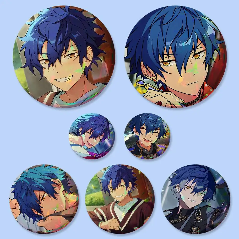 Jun Sazanami Anime Figure Badges Button Round Creative Pin Brooch Badge Bag Decor Accessories Fans Collect Friends Gifts