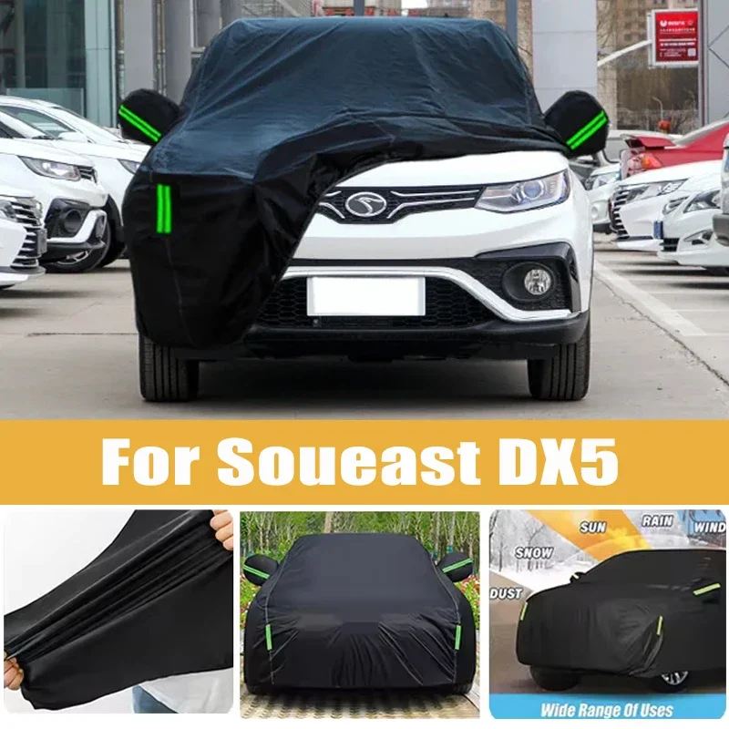 For Soueast DX5 Full Car Cover Four Seasons Outdoor Sun Anti UV Rain Snow Dust Protection Oxford Cloth Accessories