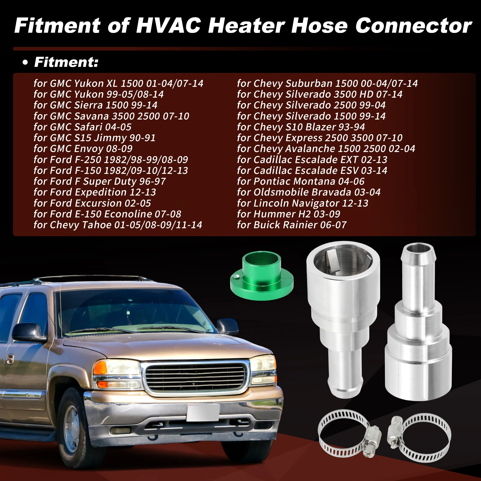UXCELL 800-409HP HVAC Heater Hose Connector for Ford for GMC for Chevrolet 3/4 Tube