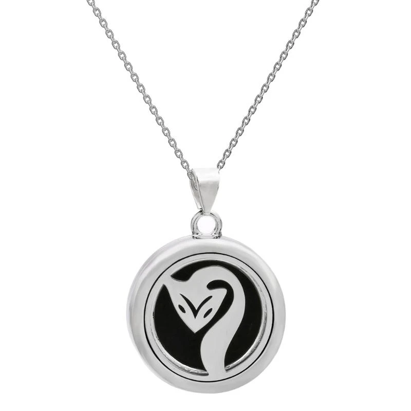 Unique Scent Diffuser Necklace Round Lockets With Closure Neck Chain