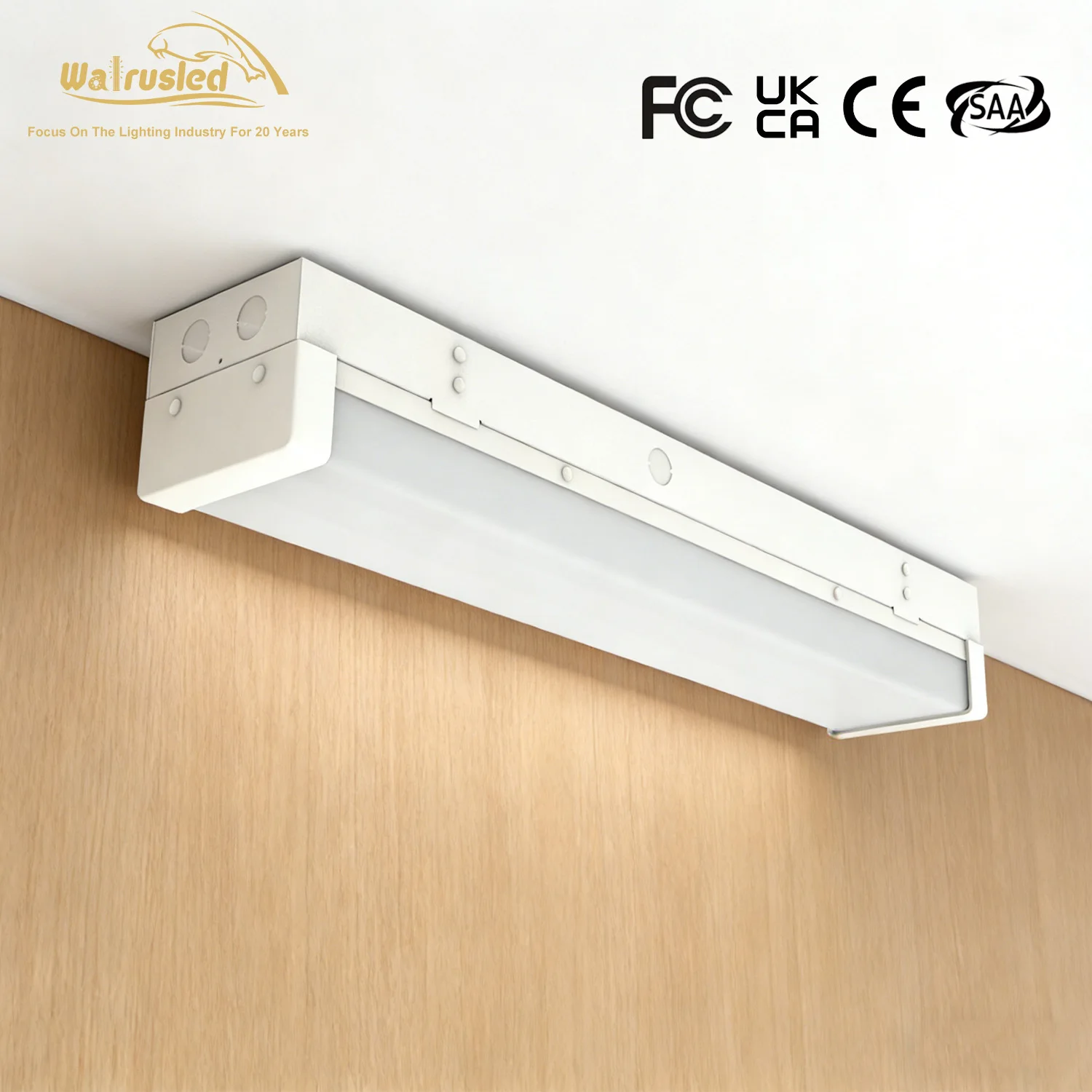 

Светодиодный светильник для лестничных пролетов 2 фута, 20 Вт, 2500 лм, 3K/4K/5K, коммерческий, встраиваемый, 2-футовый светодиодный потолочный светильник для магазина, гаража