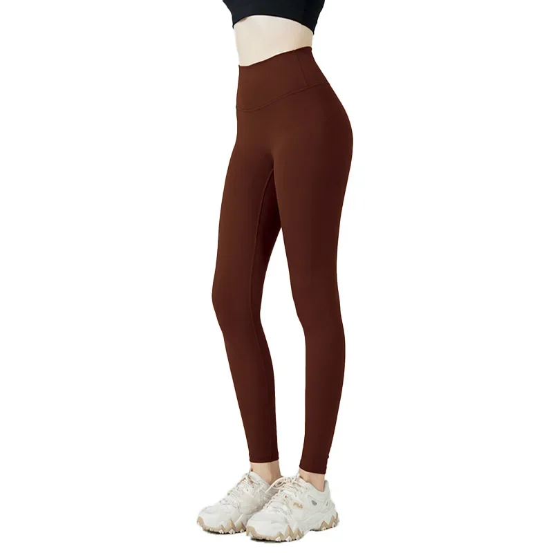 

High Waisted Yoga Pants for Women, No Embarrassment Line, Peach Hip-Lifting Leggings, Sports Fitness Pants, European and America
