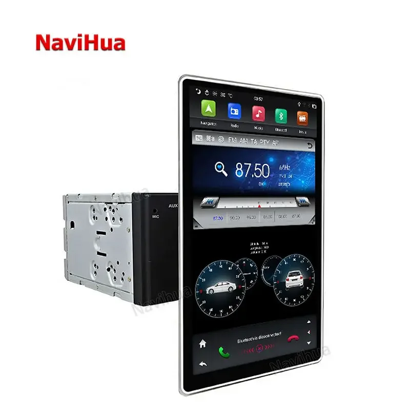 12.8 Inch Double Din Electronics Universal Shaker 360 Degree Rotation Android Car Radio Multimedia Player Stereo Auto DVD Player