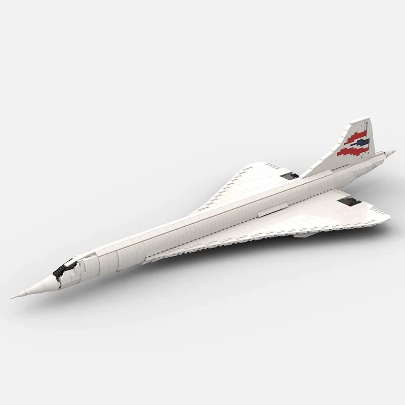 MOC Supersonic Airliner Concorde Building blocks Concord Aircraft Model Building blocks Very large passenger aircraft Toys Gifts