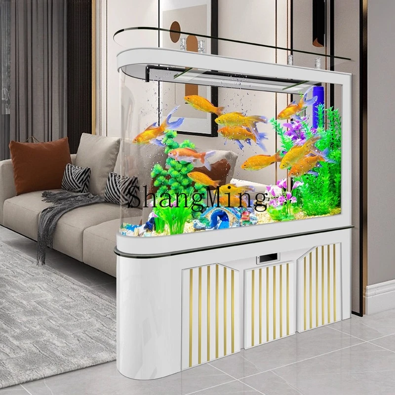 

SM fish tank aquarium water-free ecological glass fish tank living room home floor