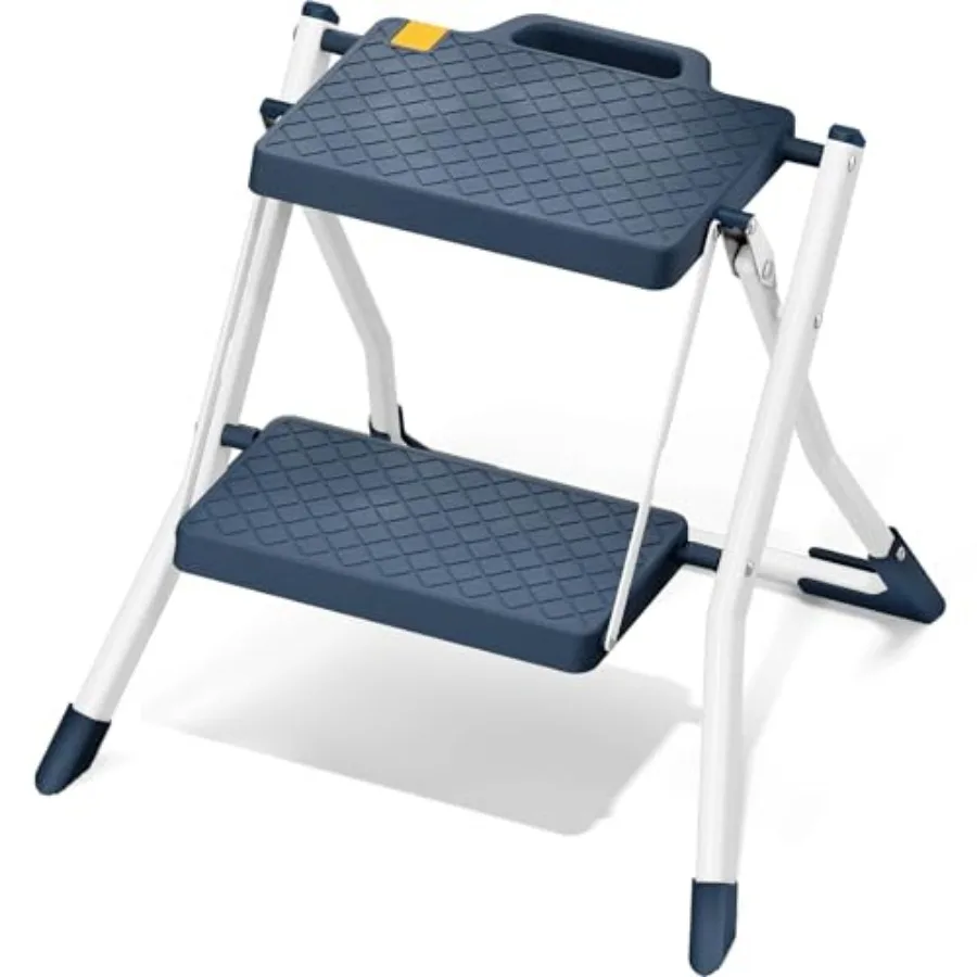 

Двухступенчатая складная лестница-табурет с нескользящим резиновым покрытием, кнопкой быстрого отсоединения, легкая стальная конструкция, выдерживает до 330 фунтов.