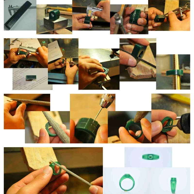 Green Carving Wax Tube Ring Jewelry Making Tool 4-Size Ring Mold Carving Wax Ring Tube for Jewelry Ring Casting Molds 40GB