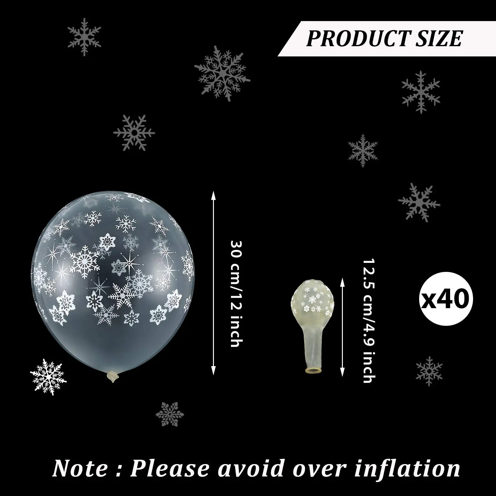 10/20/30pcs Clear Snowflake Balloons Transparent Snowflake Latex Balloons for Christmas Birthday Wedding Party Decorations