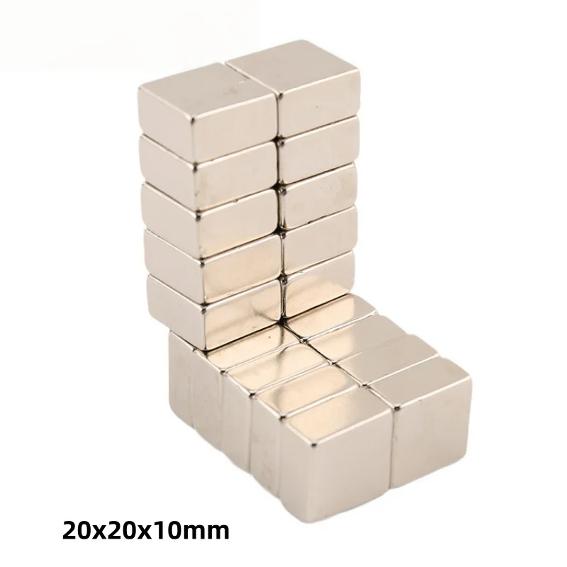 20x20x10mm Rectangle Block Neodymium Magnet Super Strong Permanent NdFeB Rare Earth Magnet  20mmx20mmx10mm