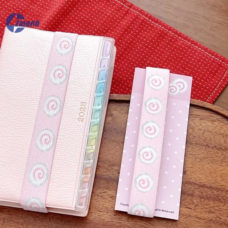 New！Adjustable Notebook Straps Loose-leaf Notebook Elastic Strap DIY Decoration Band Binding Rope Cute Star Binder Strap