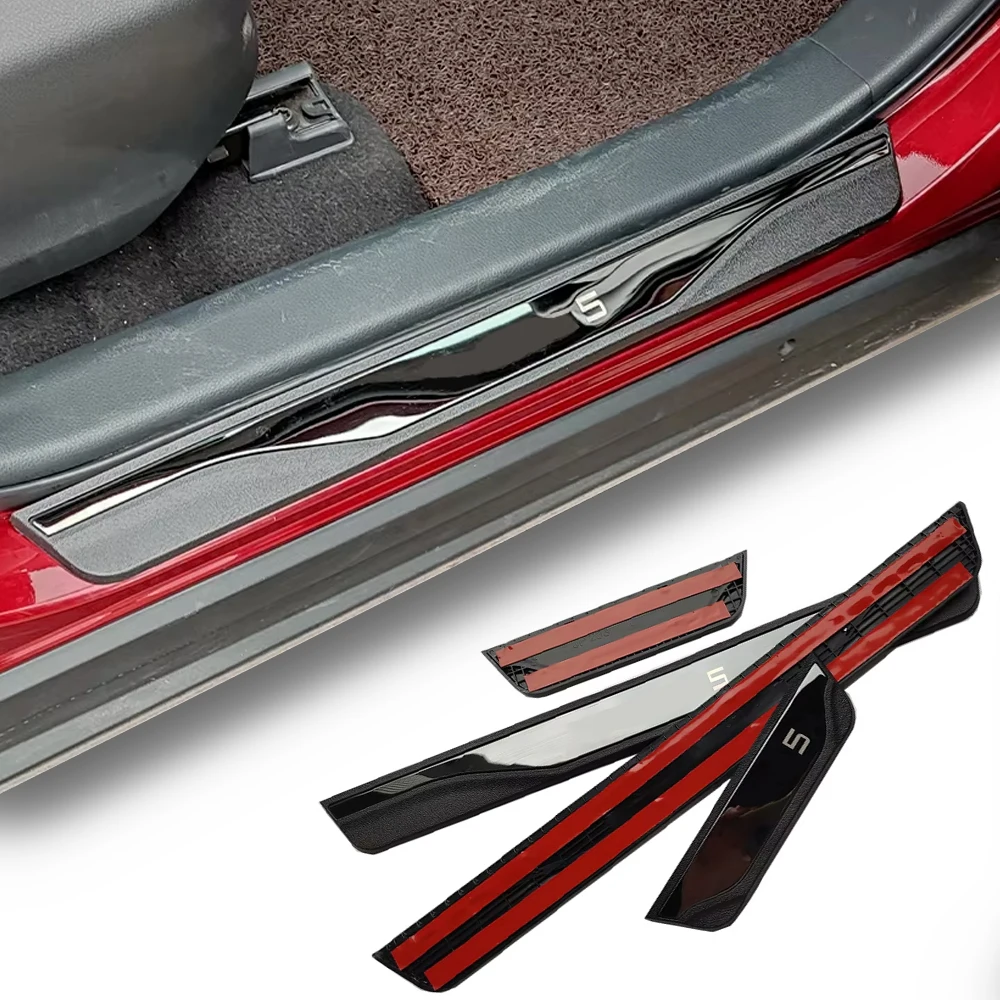 

For Omoda 5 2022 2023 2024 2025 Door Sill Protector Scuff Plate Pedal Threshold Styling Stickers Guard Trim Car Accessories