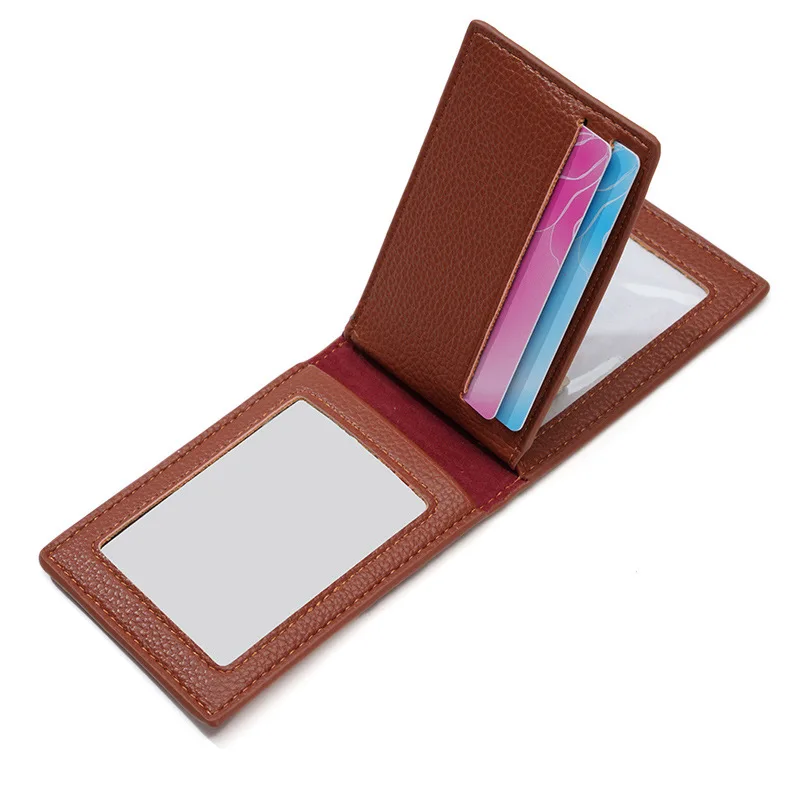 

﻿ Fashion Soft Leather Driver's License Cover Card Bag Coin Wallet Multi Slot 2 in 1 Women Men PU Purse картхолде