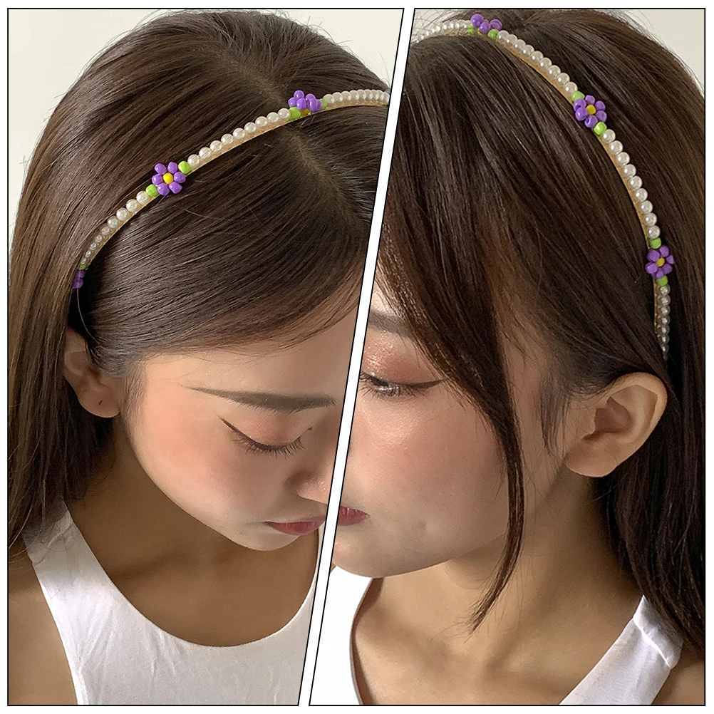 

Pearl Headb Accessories Ocean Daisy Wedding Headpiece For Bride Flower Women Beads Pearl Hair Jewelry Elegant Bridal Headpieces