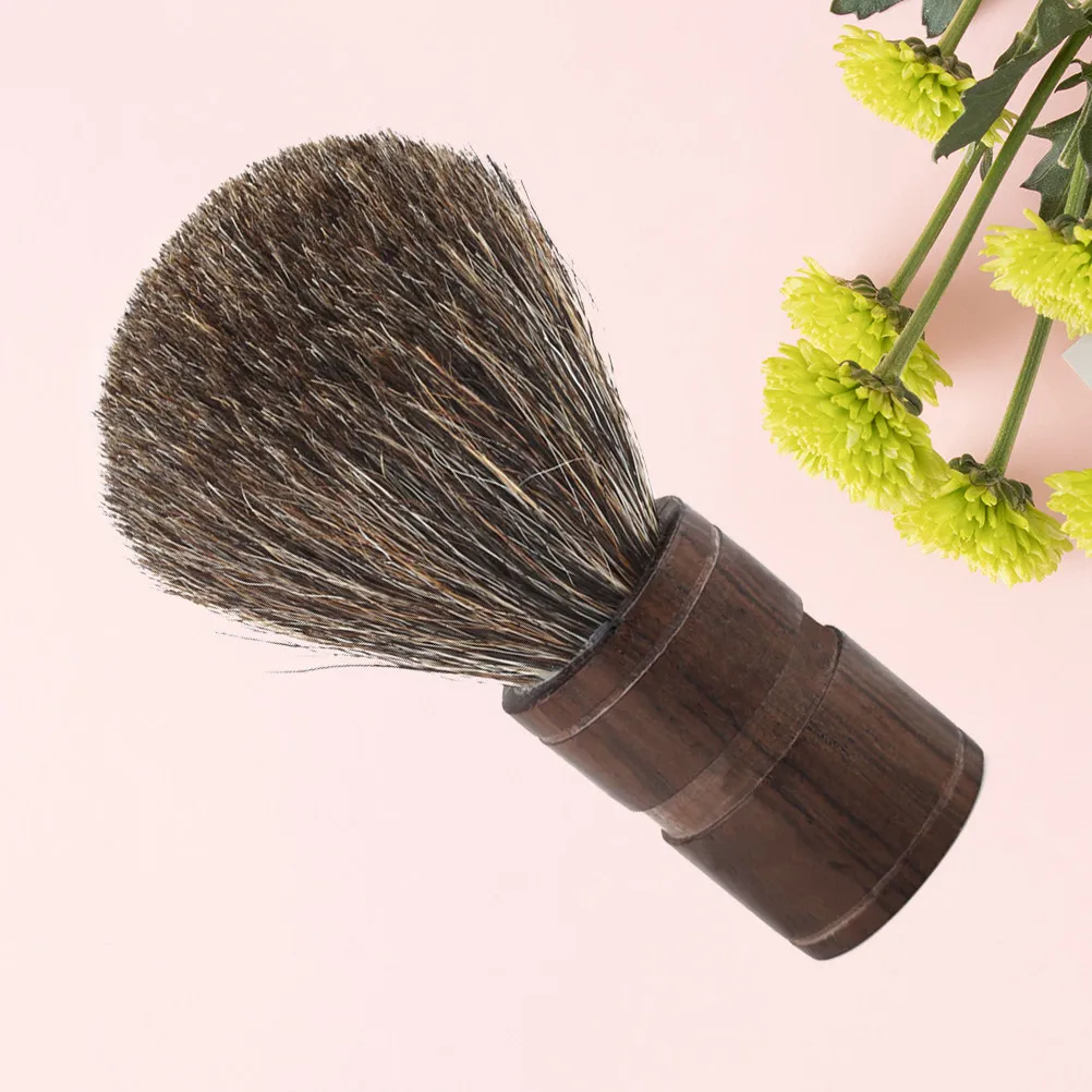 1Pcs Beard Brush Wooden Handle Nylon Bristles Facial Tool Grooming Mustache Goatee Whiskers Hair Brush Portable