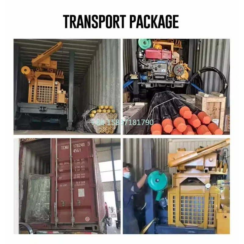 Ground Source Heat Pump Drilling Rig Machine Construction 180m Drill Deep Pneumatic Water Well Drilling Rig Machine for Bulgaria