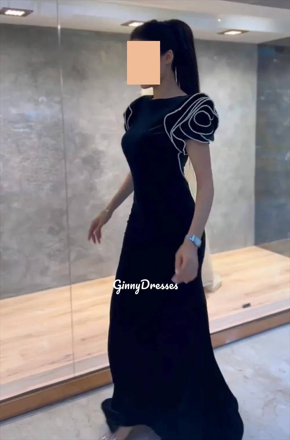ที่กําหนดเองพรหม Mermaid Scoop คอ Elegant และสวยชุดสตรียาวสตรีชุดราตรี Vestidos