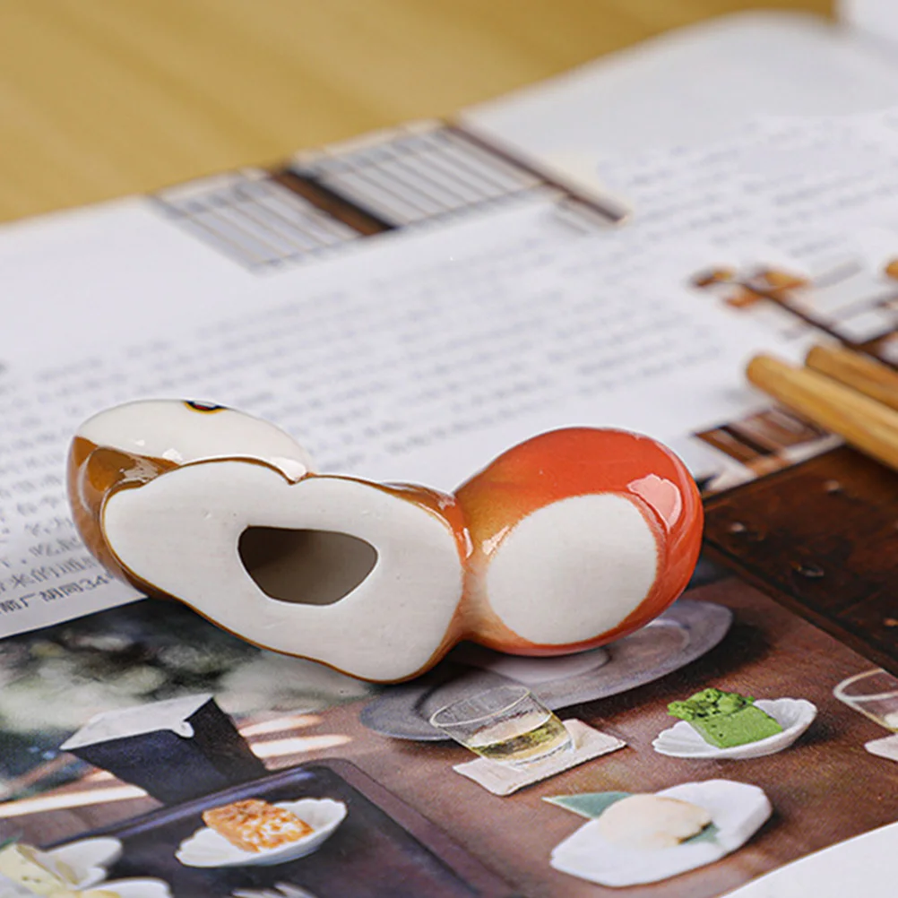 

2 шт., керамический подставка для палочек с мультяшной белкой, элегантный кухонный органайзер для столовых приборов, украшение для домашнего обеденного стола