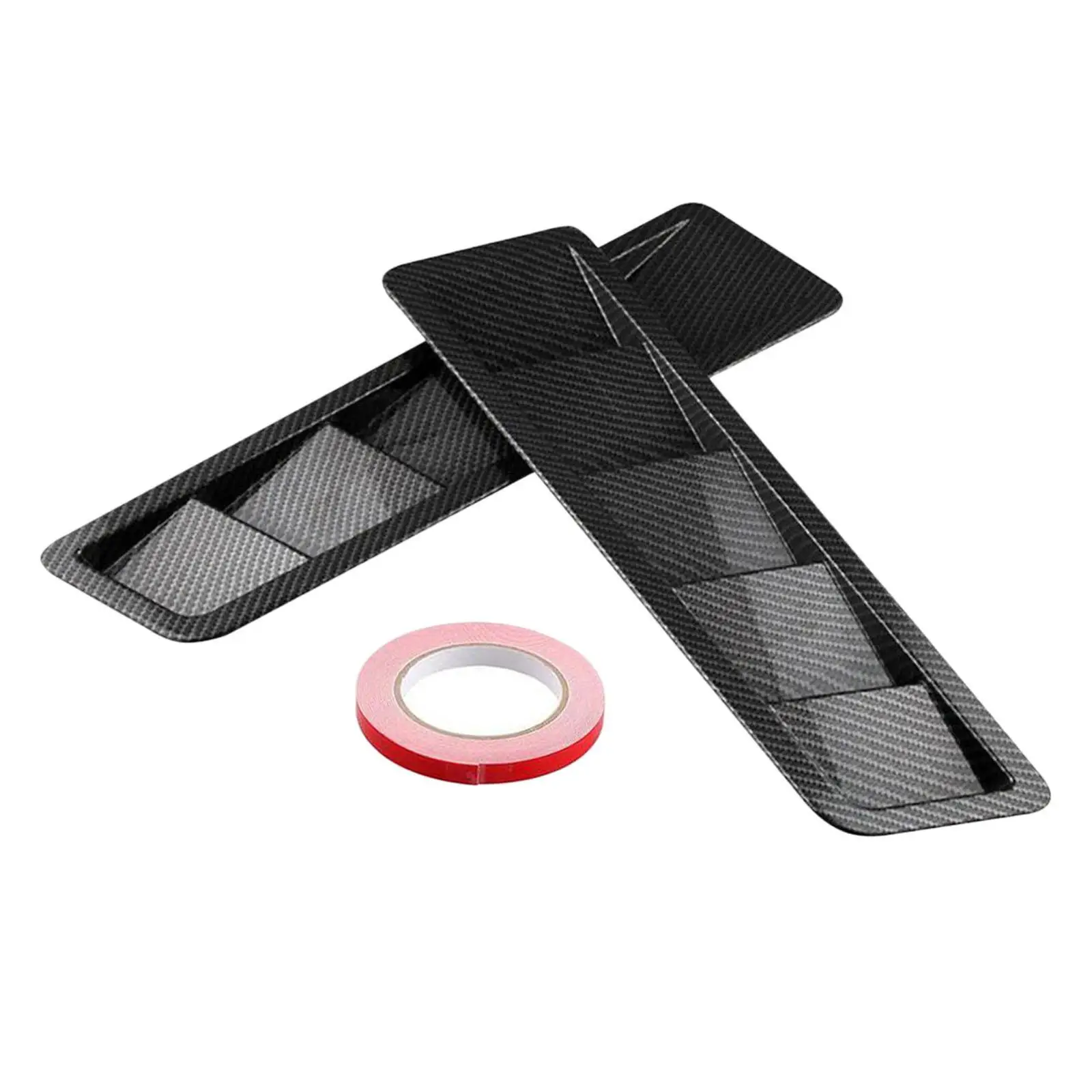 Car Hood Vent Air Flow Intake Louver Vents Bonnet Cover Carbon Black