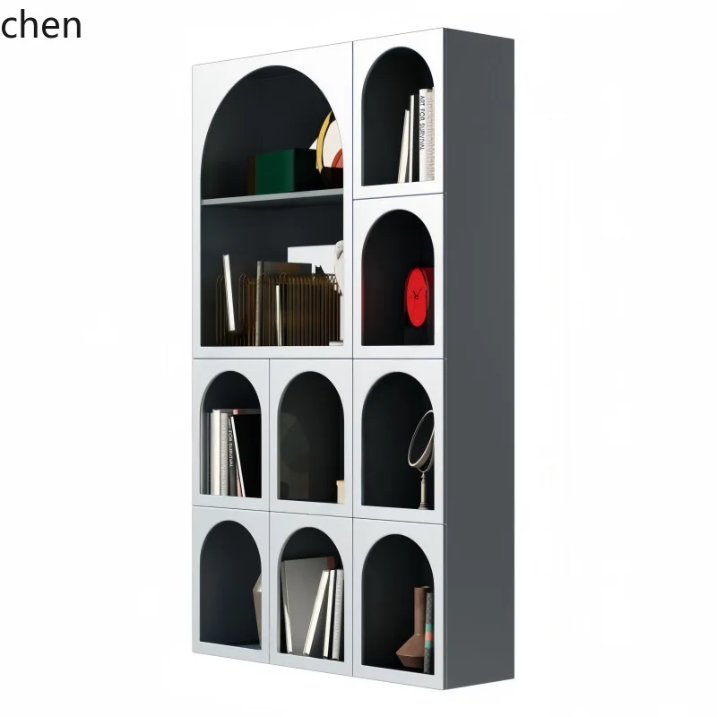 HXL Bookcase Bookshelf Simple Display Decorative Cabinet Partition Wine Cabinet Storage