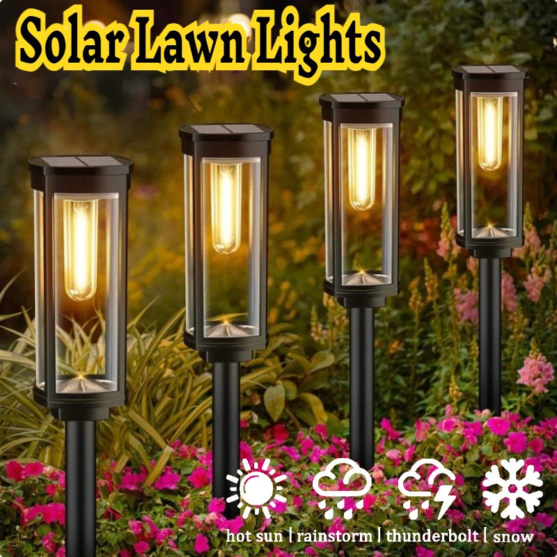 

LED Solar Pathway Lights Outdoor Waterproof Garden Landscape Yard Patio Driveway Walkway Lighting Set of 1/2/6/12Pcs 정원등