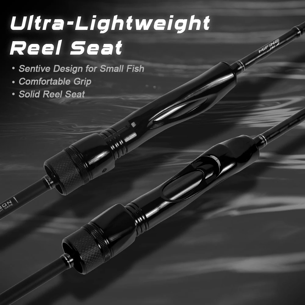 MIFINE MICROBITE AJING الغزل قضيب أنبوبي نصائح 40T الطاقة UL/L 1-5 جرام/1-8 جرام/2-10 جرام سريع خفيف الصيد رود لسمك السلمون المرقط جثم #5