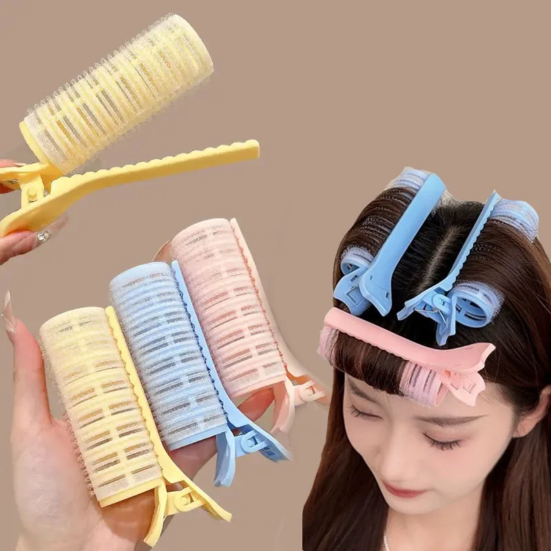 

1/2pcs Fluffy Hair Roller Bangs Hair Root Fluffy Hair Clips Self Grip Traceless No Damage Bang Top Styling Curling Barrel Roller