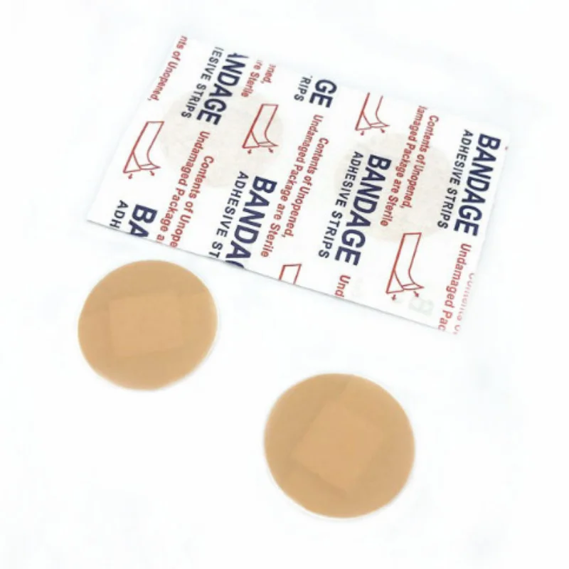 Banda transpirable de PE para hemostasia, parches redondos para vacuna, yeso para heridas en la piel, vendas adhesivas de 22mm de diámetro, 50