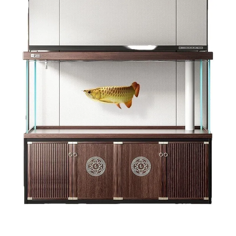 

Fish tank, living room, large, ultra-white, glass, aquarium, household, floor