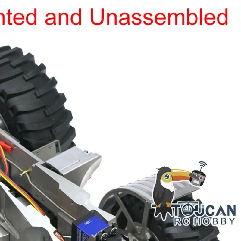 

4X4 LESU AOUE 1050 RC Металлическое шасси Неокрашенные комплекты для 1/16 Пульт дистанционного управления Трактор Грузовик Автомобиль DIY Модель ESC Сервопривод TH23152