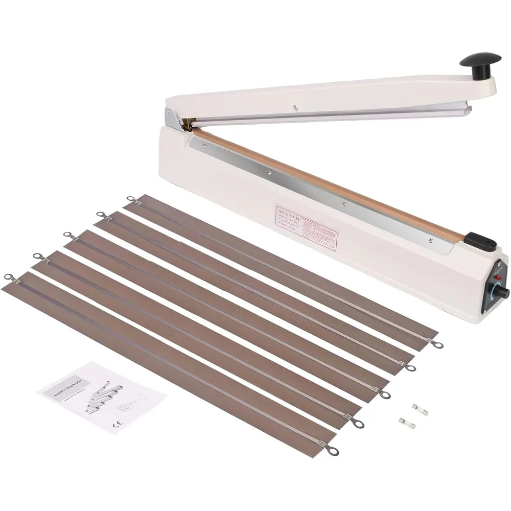 

Impulse Sealer 20 Inch – Industrial-Grade Heat Sealer with 3mm Wide Seal Strip, Reinforced Aluminum Body – Designed