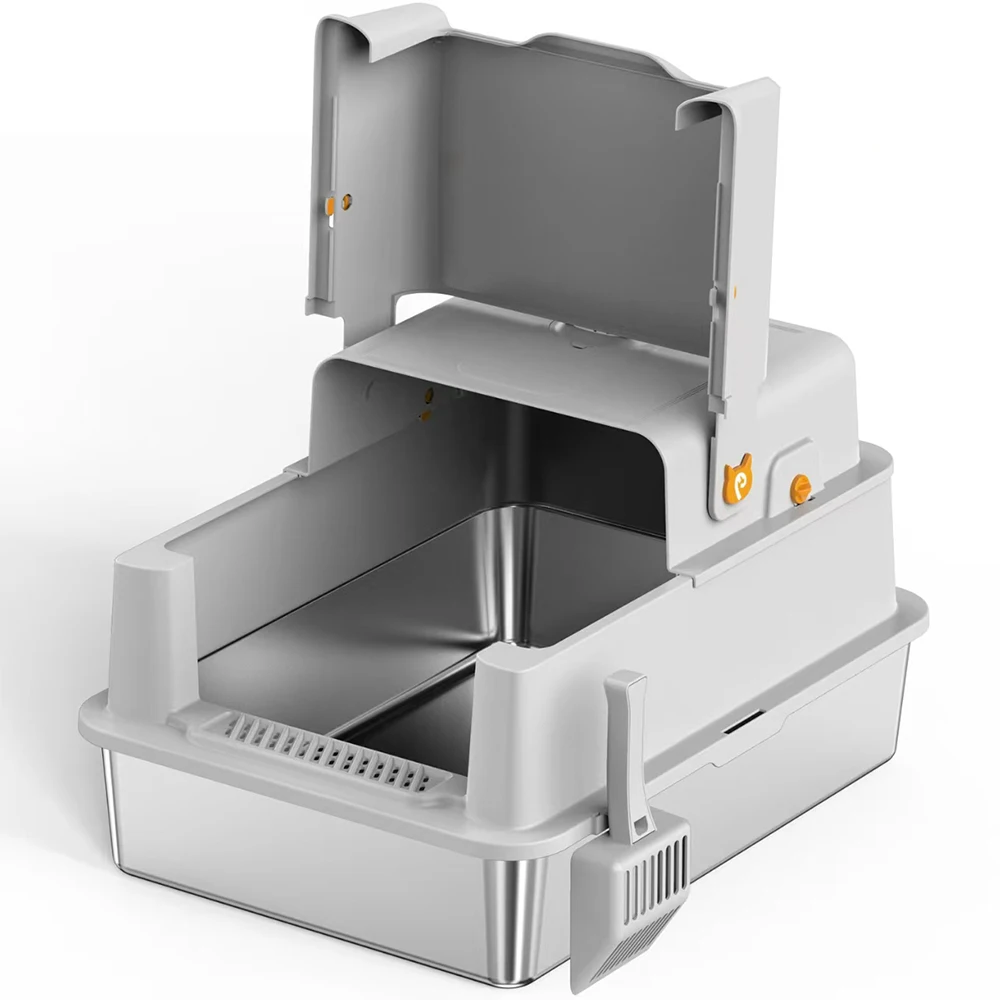

Wholesale Stainless Steel cat Litter Box Oversized cat Toilet Pet Toilet cat Poop Bowl Easy to Clean