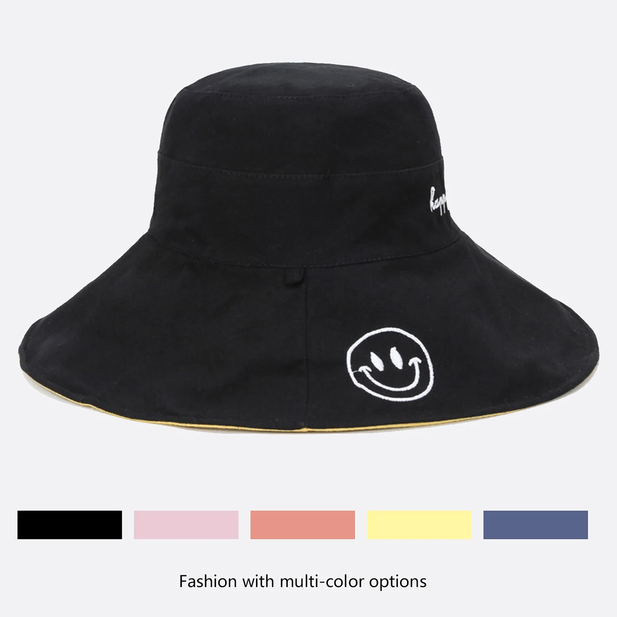 Damen-Sonnenhut mit breiter Krempe – Fischerhut aus 100 % Baumwolle, Sonnenhut im koreanischen und japanischen Stil für Sommerreisen, Strand, Outdoor-Aktivitäten – Detail 14