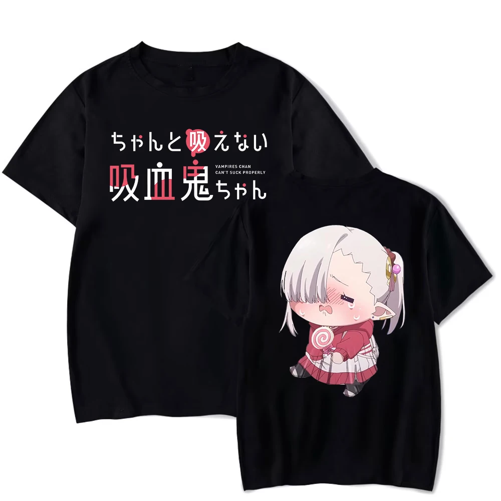 

ot anime The vampire who can't suck blood properly Ishika Print T-shirt hiphop y2k tops for women/men
