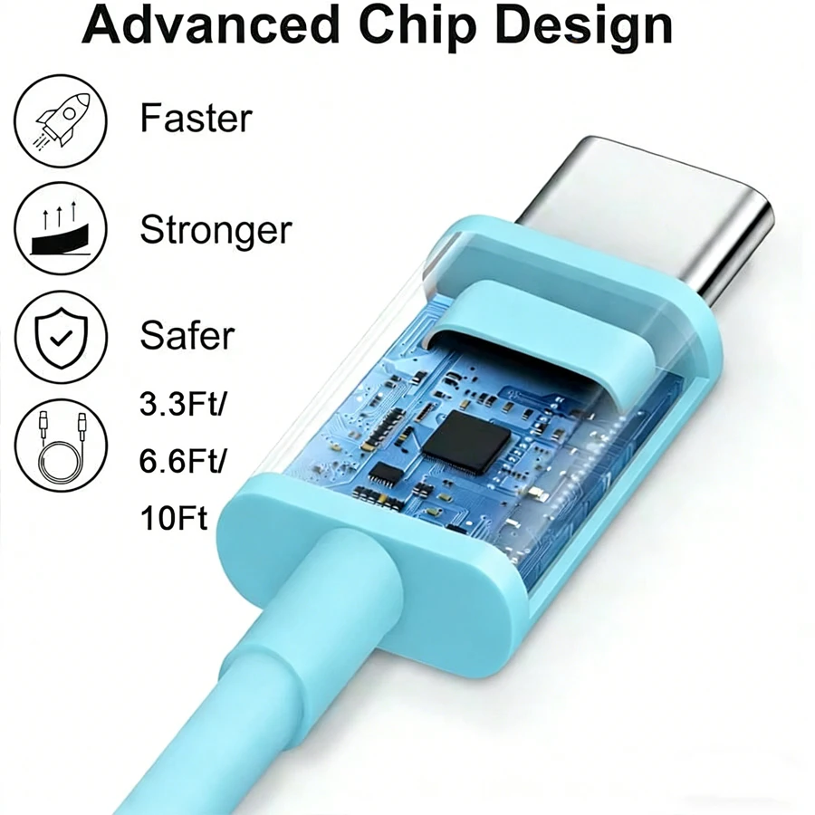 1pcs/2pcs/3pcs/4pcs/5pcs USB C to Type C Multi Color Cable PD Fast Charging Data Cable For Phone15 Huawei Type C Data Line